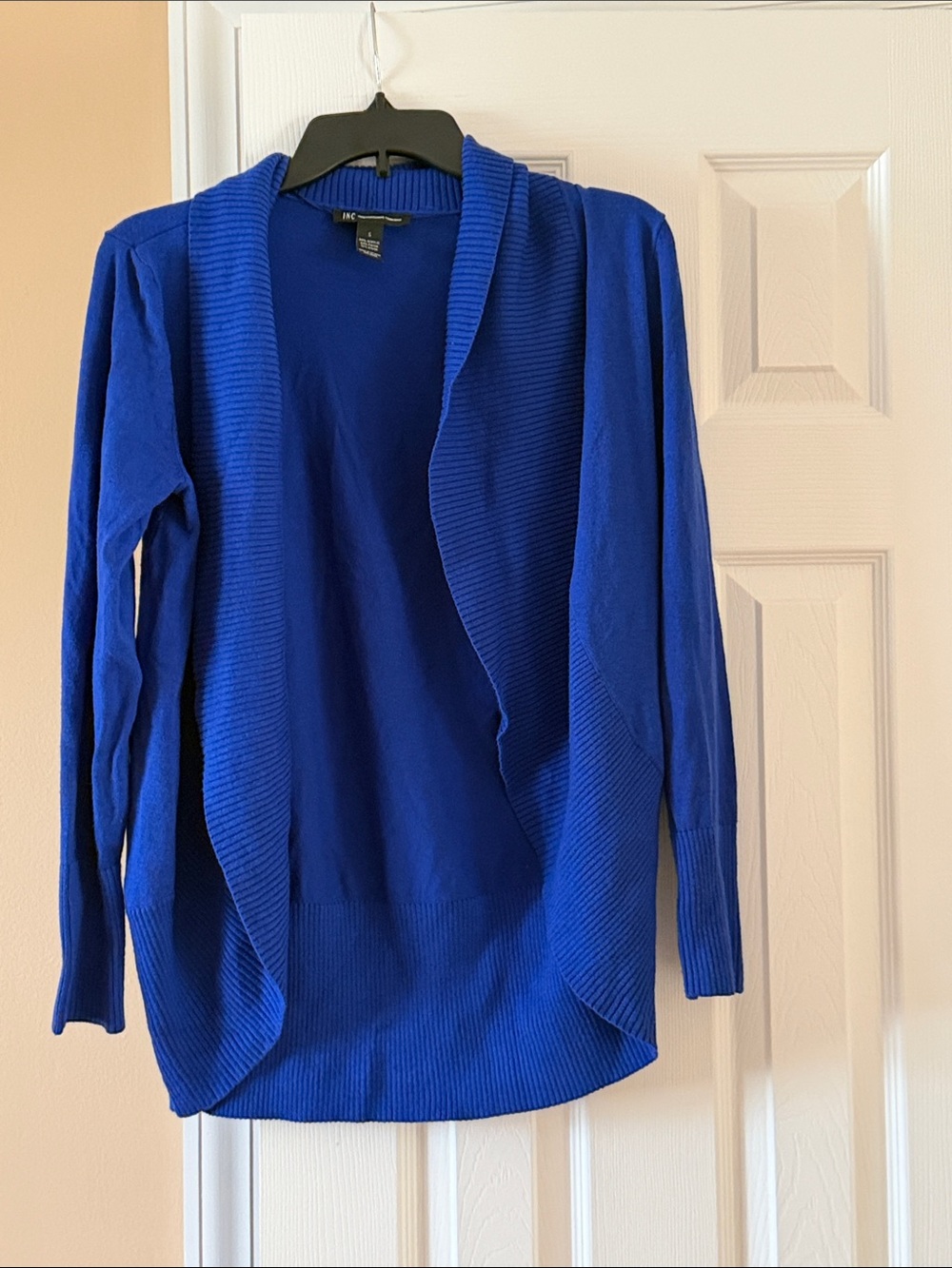 INC International Concepts Cobalt Blue Open-Front Cardigan